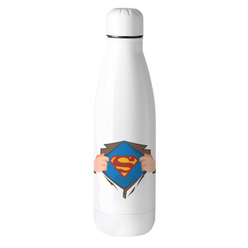 Superman hands, Metal mug thermos (Stainless steel), 500ml