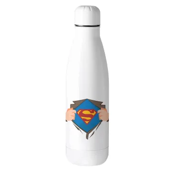 Superman hands, Metal mug thermos (Stainless steel), 500ml