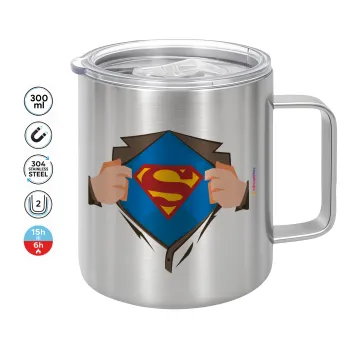 Superman hands, Mug Stainless steel double wall 300ml