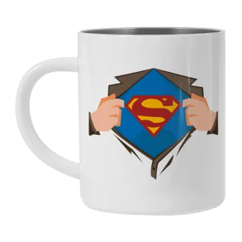 Superman hands, Mug Stainless steel double wall 300ml