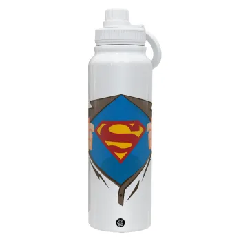 Superman hands, Θερμός 1L Ανοξείδωτο με Βάση Κινητού & Διπλά Τοιχώματα