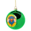 Green Christmas tree ornament ball 8cm