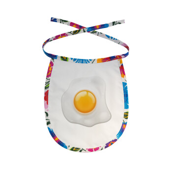 Τηγανητό αυγό, Σαλιάρα μωρού αλέκιαστη με κορδόνι Χρωματιστή