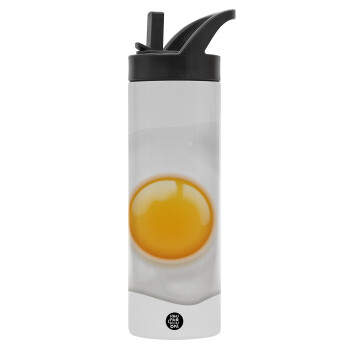 Τηγανητό αυγό, Water bottle - 600 ml beverage bottle with a lid with a handle