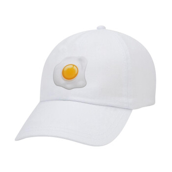 Τηγανητό αυγό, Καπέλο Ενηλίκων Baseball Λευκό 5-φύλλο (POLYESTER, ΕΝΗΛΙΚΩΝ, UNISEX, ONE SIZE)