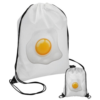 Fry egg, Τσάντα πουγκί με μαύρα κορδόνια (1 τεμάχιο)