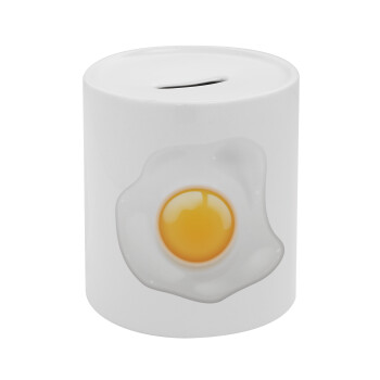 Τηγανητό αυγό, Κουμπαράς πορσελάνης με τάπα