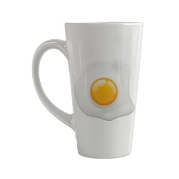 Τηγανητό αυγό, Κούπα κωνική Latte Μεγάλη, κεραμική, 450ml