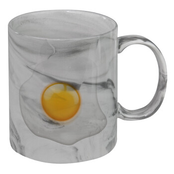Τηγανητό αυγό, Κούπα κεραμική, marble style (μάρμαρο), 330ml