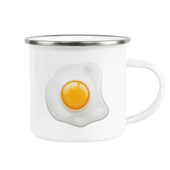 Τηγανητό αυγό, Κούπα Μεταλλική εμαγιέ λευκη 360ml