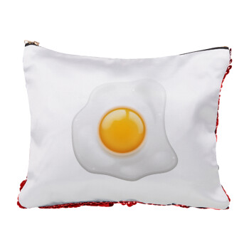 Τηγανητό αυγό, Τσαντάκι νεσεσέρ με πούλιες (Sequin) Κόκκινο