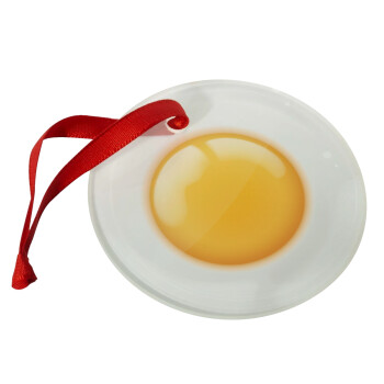 Fry egg, Χριστουγεννιάτικο στολίδι γυάλινο 9cm