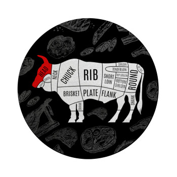 Diagrams for butcher shop, Επιφάνεια κοπής γυάλινη στρογγυλή (30cm)