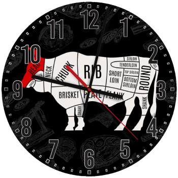 Diagrams for butcher shop, Ρολόι τοίχου ξύλινο (30cm)