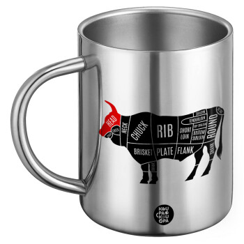 Diagrams for butcher shop, BIG Mug Stainless steel double wall (450ml)