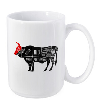 Diagrams for butcher shop, Κούπα Mega, κεραμική, 450ml