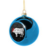 Blue Christmas tree ball ornament 8cm