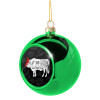 Green Christmas tree ornament ball 8cm