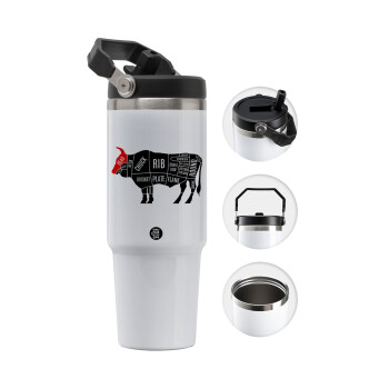 Diagrams for butcher shop, Θερμός Ανοξείδωτο 30oz με χερούλι