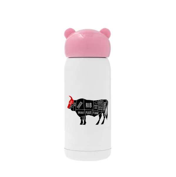 Diagrams for butcher shop — Ροζ ανοξείδωτο παγούρι θερμό (Stainless steel), 320ml