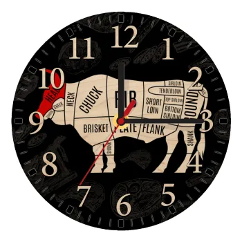 Diagrams for butcher shop, Ρολόι τοίχου ξύλινο plywood (20cm)