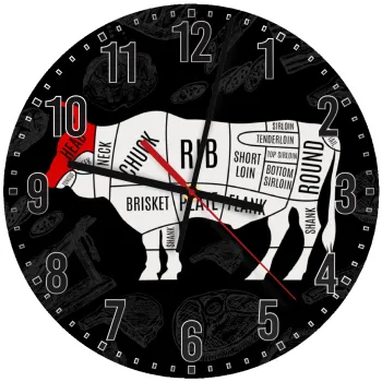Diagrams for butcher shop, Ρολόι τοίχου ξύλινο (30cm)