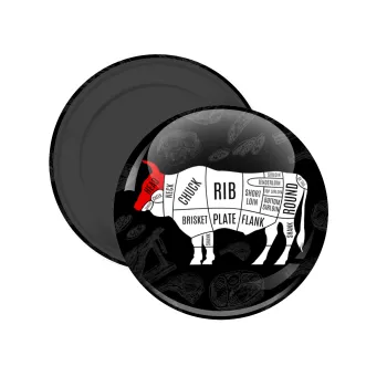 Diagrams for butcher shop, Μαγνητάκι ψυγείου στρογγυλό διάστασης 5cm