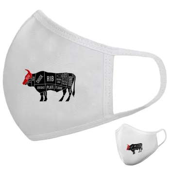 Diagrams for butcher shop, Μάσκα υφασμάτινη υψηλής άνεσης παιδική (Δώρο πλαστική θήκη)