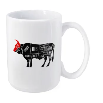Diagrams for butcher shop, Κούπα Mega, κεραμική, 450ml
