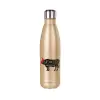 Glitter gold stainless steel thermos bottle, double-walled, 500ml