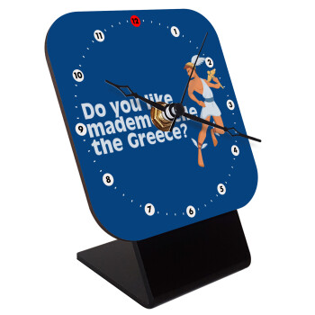 Do you like mademoiselle the Greece, Quartz Wooden table clock with hands (10cm)