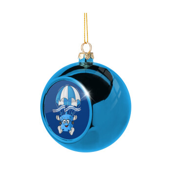 Ζήτω η Ελλάς, ζήτω το Έθνος!, Χριστουγεννιάτικη μπάλα δένδρου Μπλε 8cm