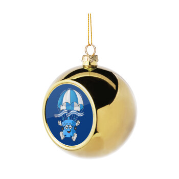 Ζήτω η Ελλάς, ζήτω το Έθνος!, Χριστουγεννιάτικη μπάλα δένδρου Χρυσή 8cm