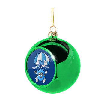 Ζήτω η Ελλάς, ζήτω το Έθνος!, Χριστουγεννιάτικη μπάλα δένδρου Πράσινη 8cm