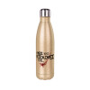 Glitter gold stainless steel thermos bottle, double-walled, 500ml