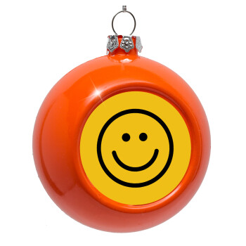 Smile classic, Orange Christmas tree ornament bauble 8cm