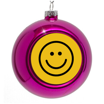 Smile classic, Purple Christmas tree ornament bauble 8cm