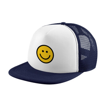 Smile classic, Καπέλο παιδικό Soft Trucker με Δίχτυ Dark Blue/White 