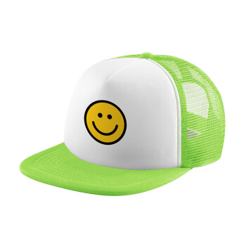 Smile classic, Καπέλο Soft Trucker με Δίχτυ Πράσινο/Λευκό