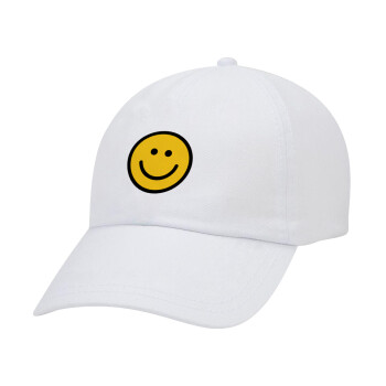 Smile classic, Καπέλο Ενηλίκων Baseball Λευκό 5-φύλλο (POLYESTER, ΕΝΗΛΙΚΩΝ, UNISEX, ONE SIZE)