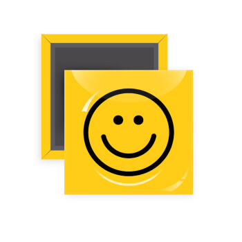 Smile classic, Μαγνητάκι ψυγείου τετράγωνο διάστασης 5x5cm