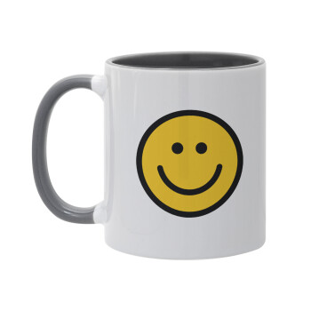 Smile classic, Mug colored grey, ceramic, 330ml