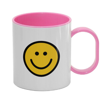 Smile classic, Κούπα (πλαστική) (BPA-FREE) Polymer Ροζ για παιδιά, 330ml