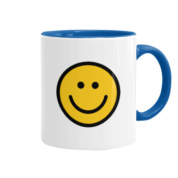 Smile classic, Mug colored blue, ceramic, 330ml