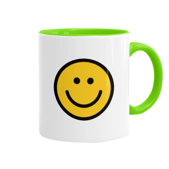 Smile classic, Mug colored light green, ceramic, 330ml