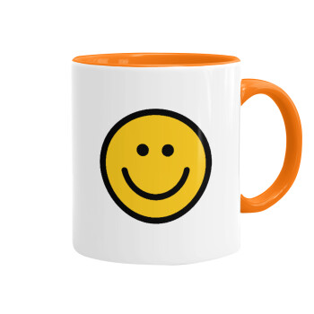 Smile classic, Κούπα χρωματιστή πορτοκαλί, κεραμική, 330ml