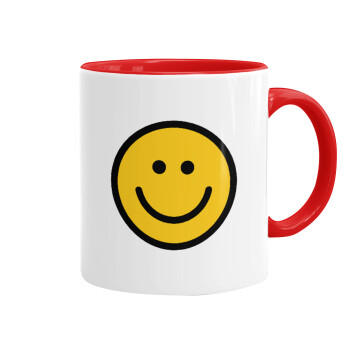 Smile classic, Mug colored red, ceramic, 330ml