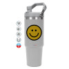 ΓΚΡΙ χρώματος Θερμός Ανοξείδωτο 890ml (30oz) με χερούλι