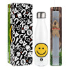 Easter candle, metallic white thermos bottle (500ml) & aromatic flat candle (30cm) (GRAY)