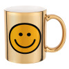 Mug ceramic, gold mirror, 330ml